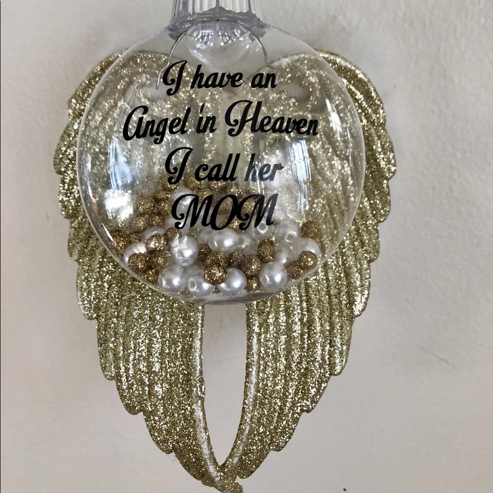 Beautiful Angel Wing Memorial Remembrance Ornament